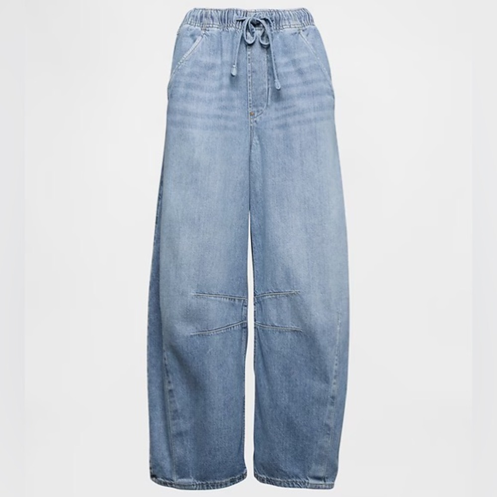 Gap Elastic Waist Barrel Leg Jeans - Medium
